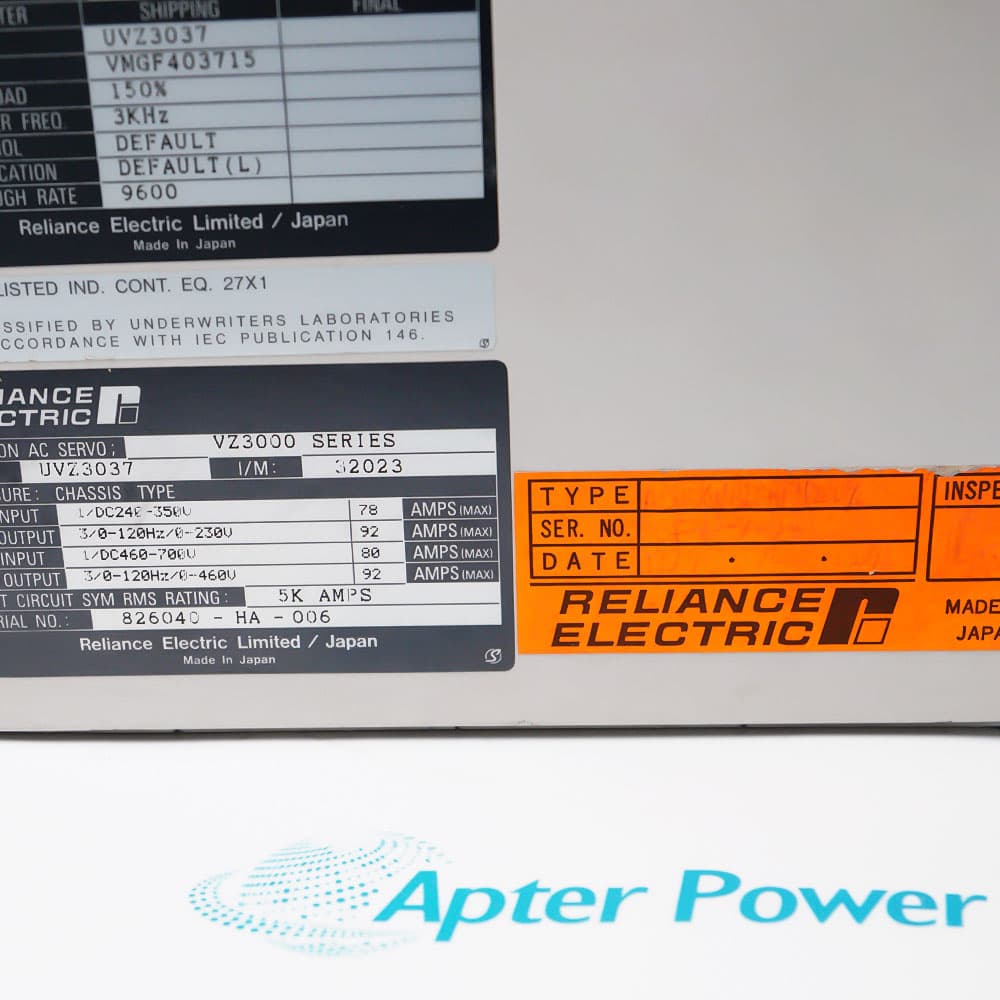 Reliance Electric VZ3000 UVZ3037