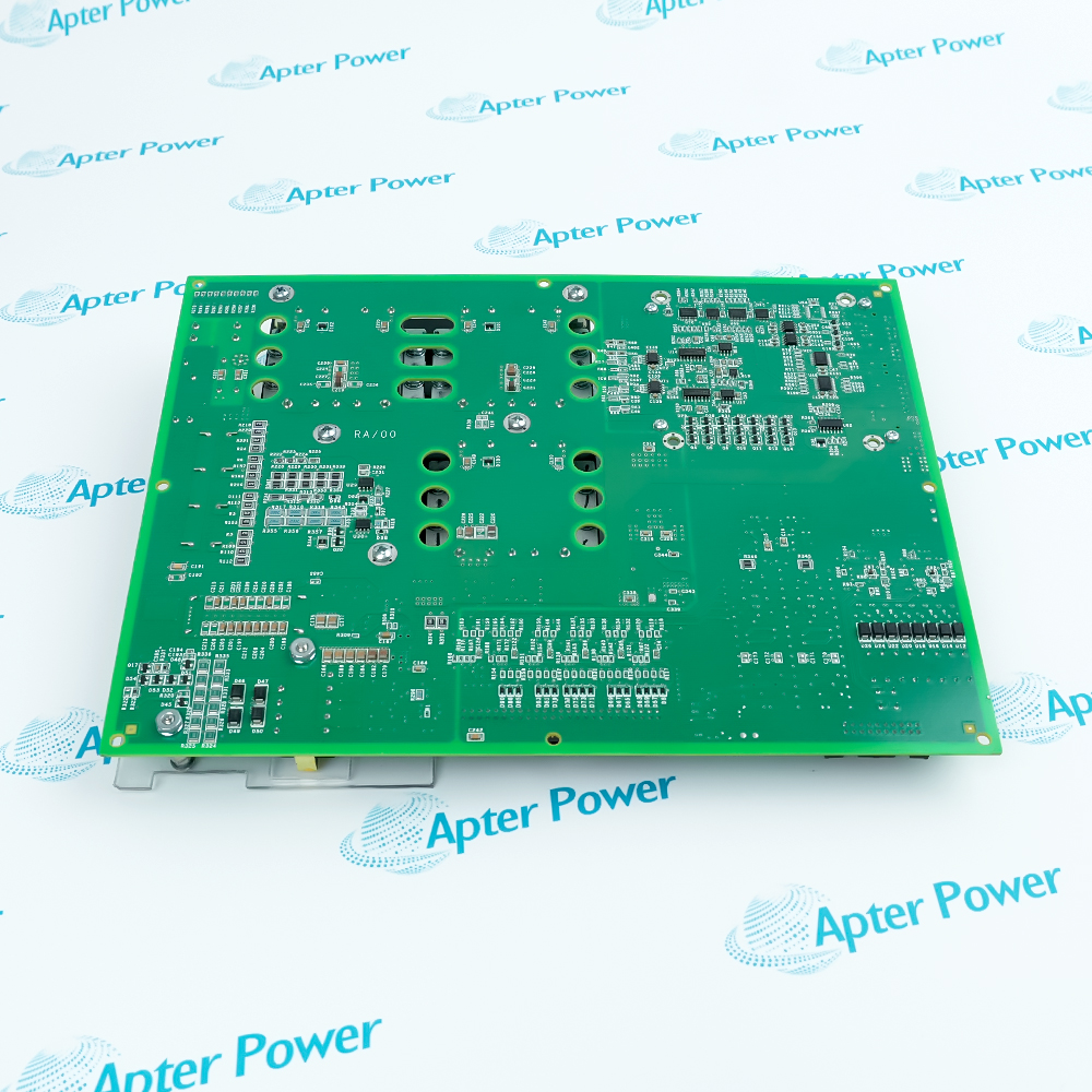 Solder side of the IS215PMVPH1AA board, bare green PCB with no mounted components