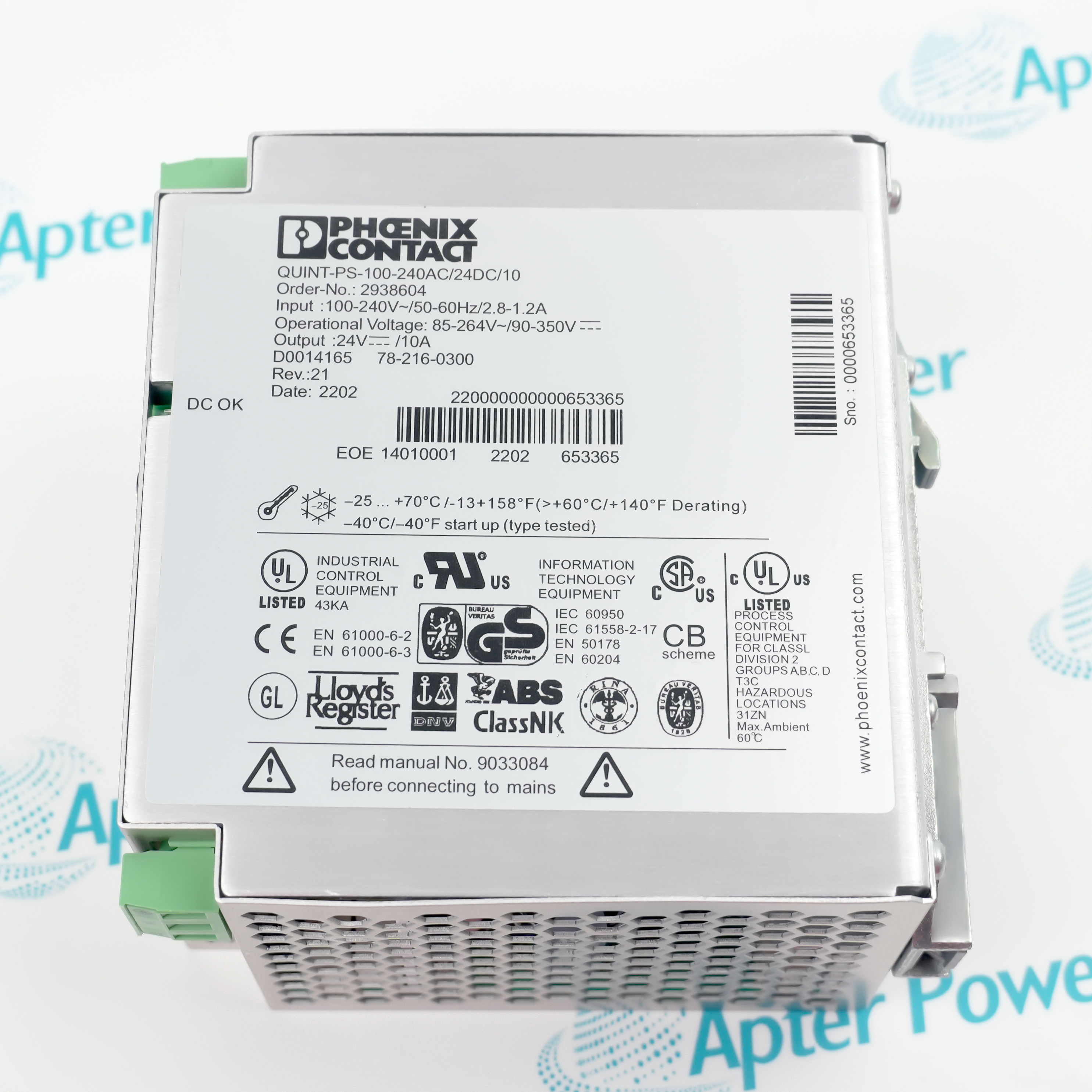 Phoenix Contact QUINT-PS-100-240AC/24DC/10 2938604