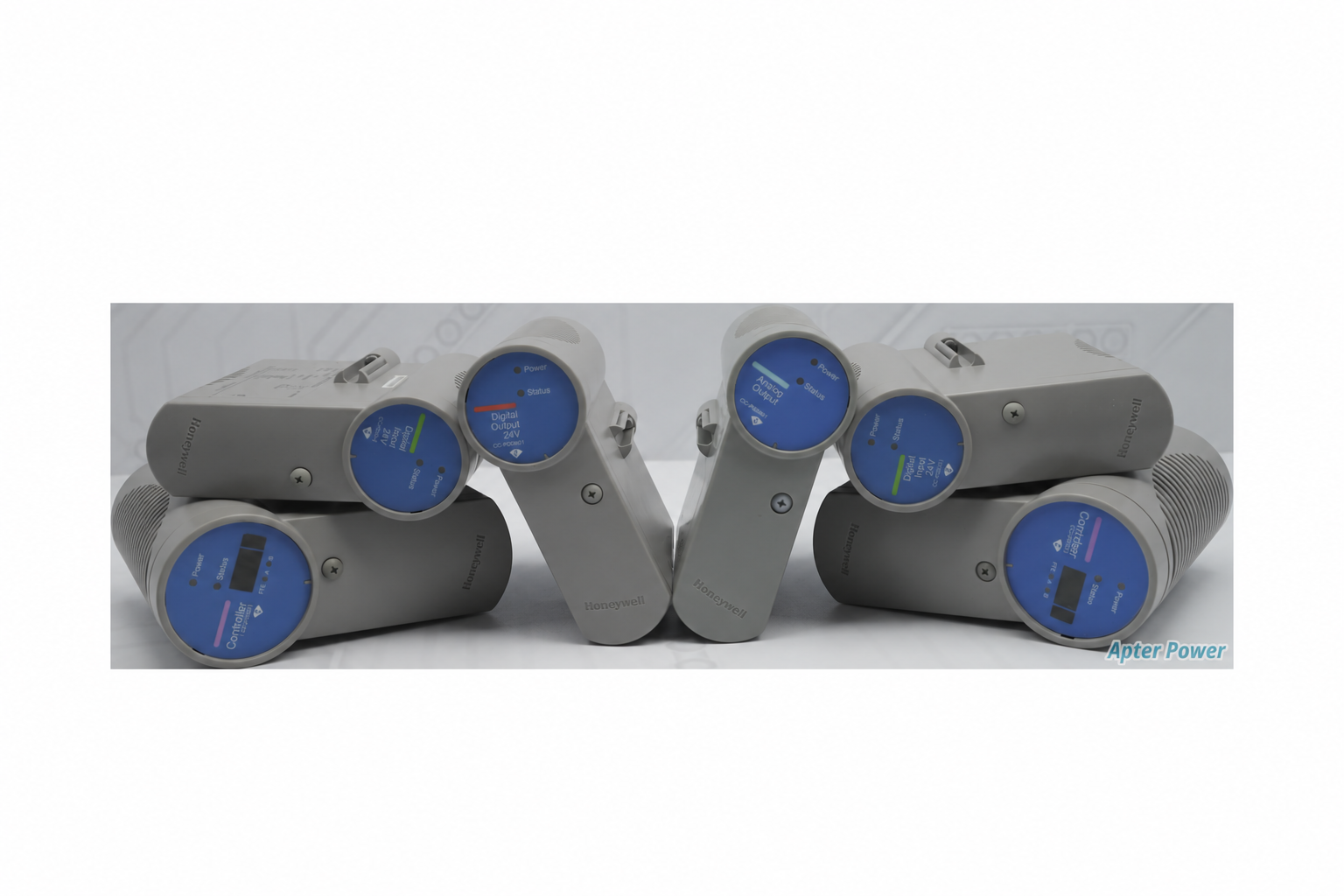 Honeywell control and I/O parts with Apter Power watermark