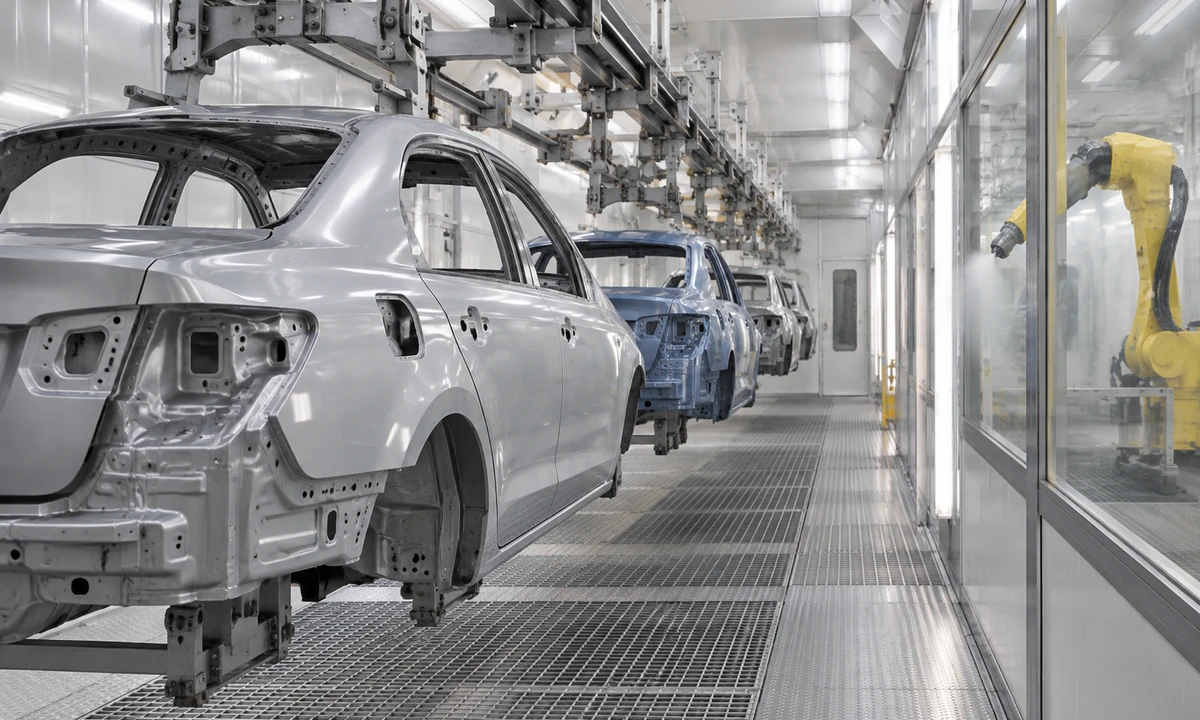 Illustrative automotive paint shop conveyor