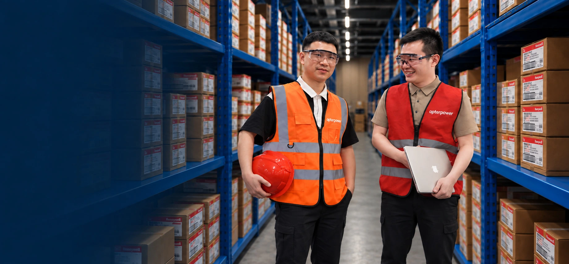 Apter Power warehouse and sourcing team